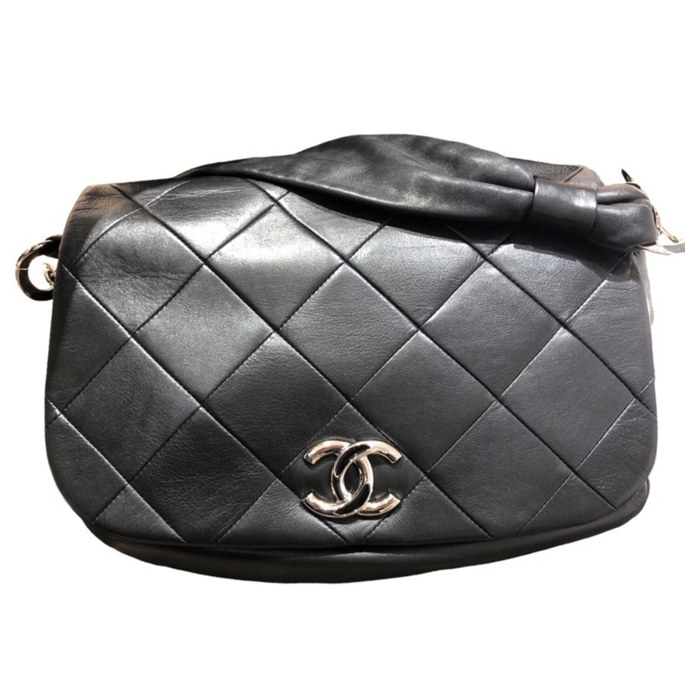 CHANEL Matelasse Black Lambskin Shoulder Bag - Picture 1 of 14